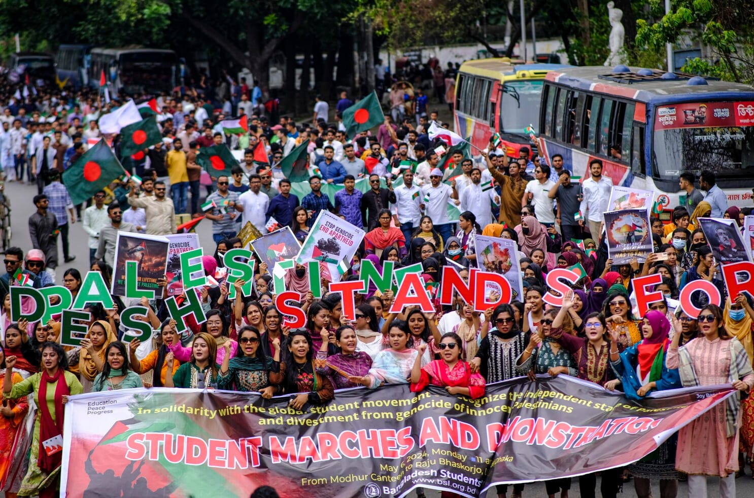 ‘March for Gaza’ in Dhaka wants end to Israeli offensive in Palestine